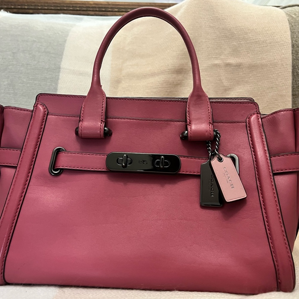 Coach Fuchsia Leather Satchel